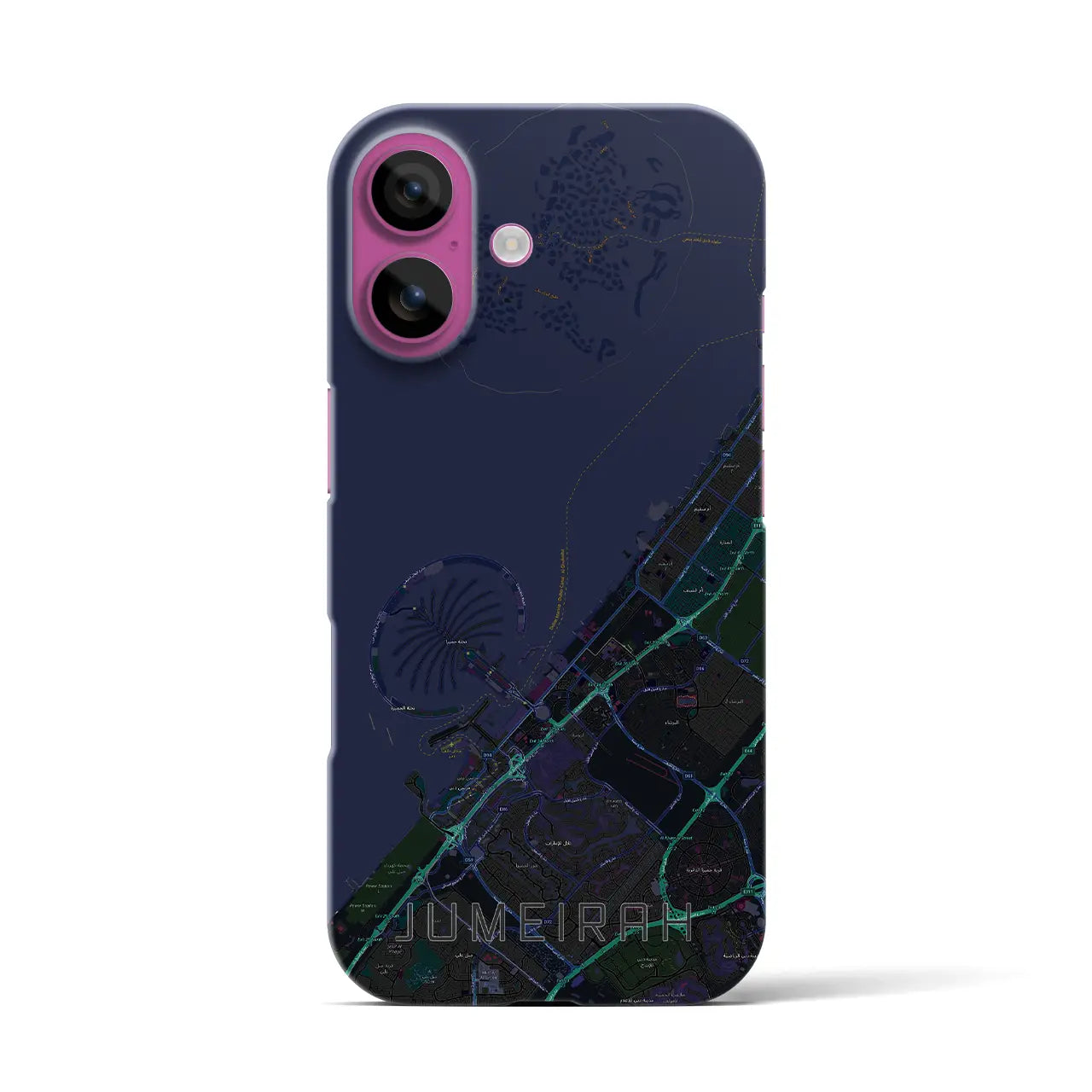 【ジュメイラ(アラブ首長国連邦)】地図柄iPhoneケース(バックカバータイプ)