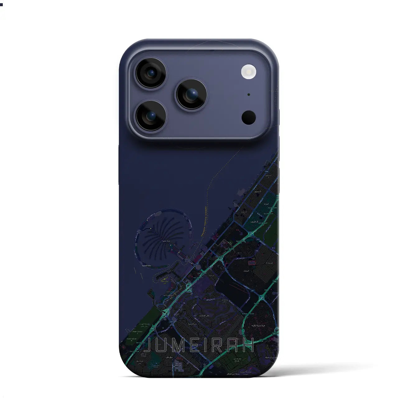 【ジュメイラ(アラブ首長国連邦)】地図柄iPhoneケース(バックカバータイプ)