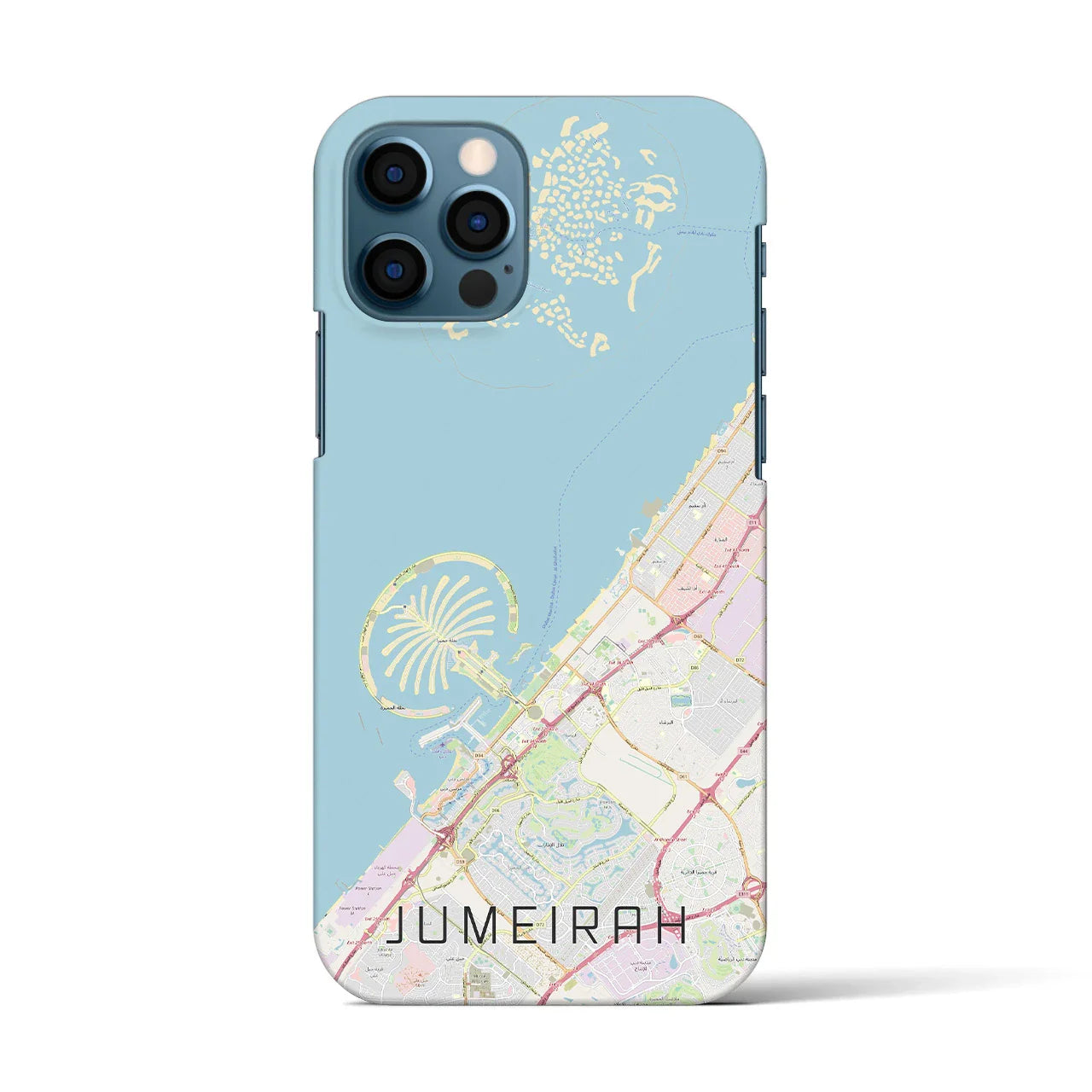 【ジュメイラ(アラブ首長国連邦)】地図柄iPhoneケース(バックカバータイプ)