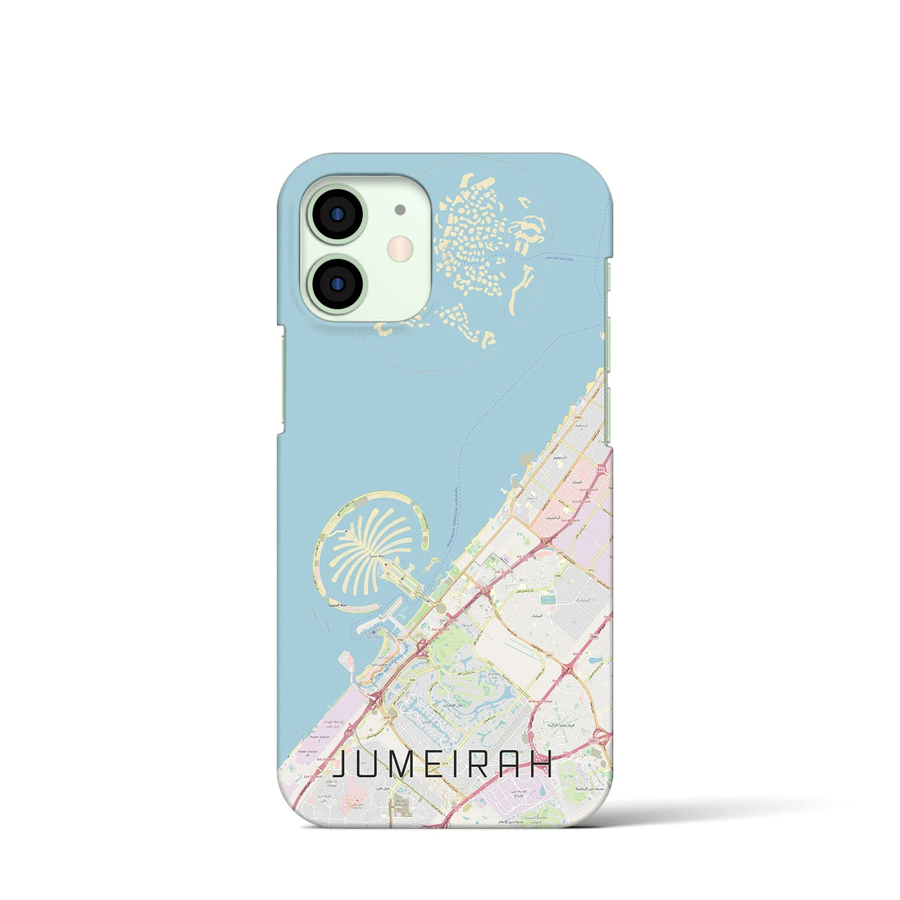 【ジュメイラ(アラブ首長国連邦)】地図柄iPhoneケース(バックカバータイプ)