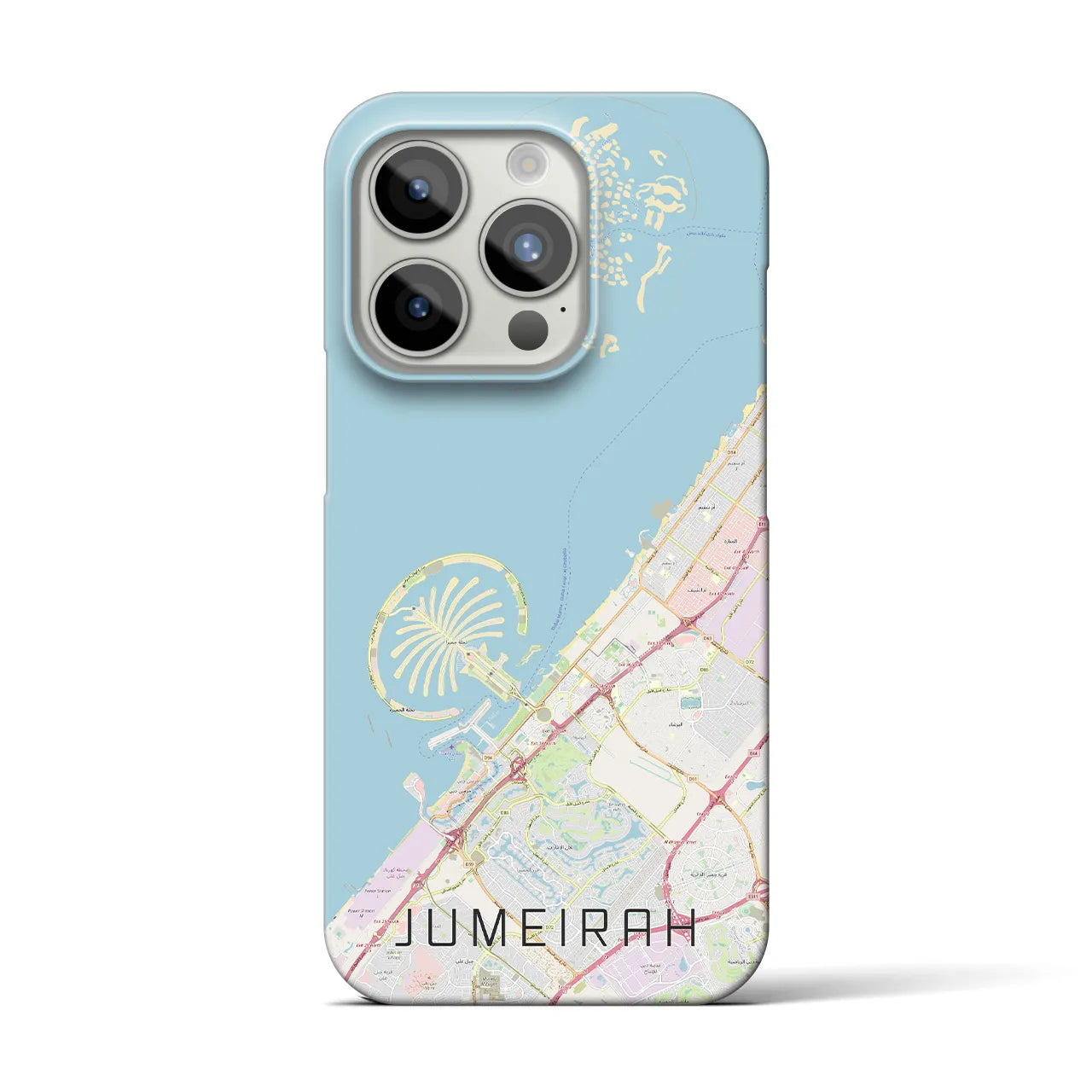 【ジュメイラ(アラブ首長国連邦)】地図柄iPhoneケース(バックカバータイプ)