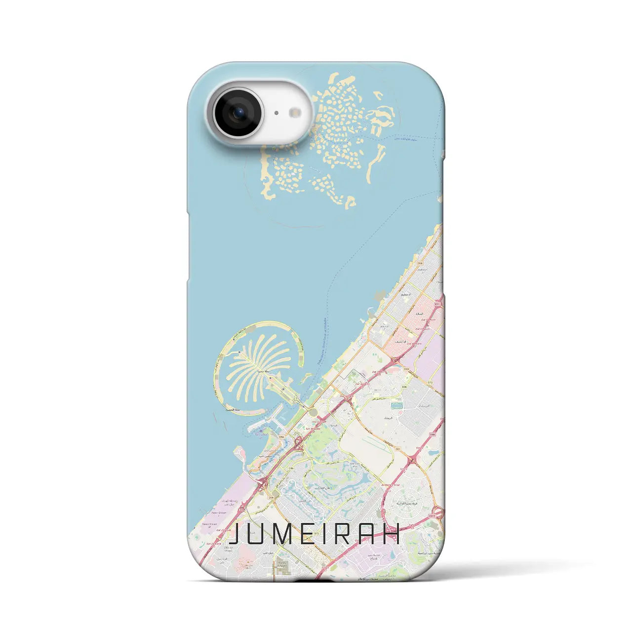 【ジュメイラ(アラブ首長国連邦)】地図柄iPhoneケース(バックカバータイプ)