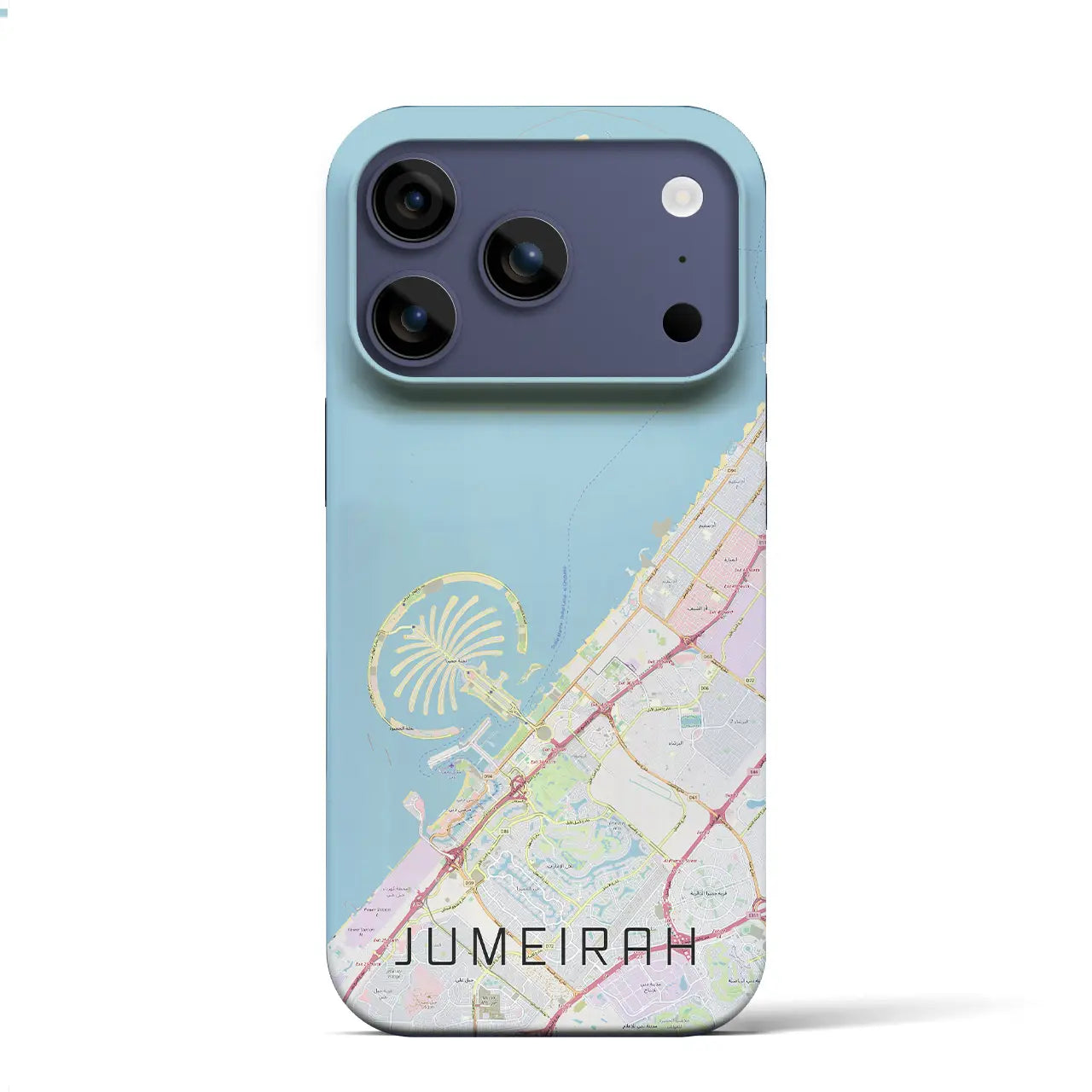 【ジュメイラ(アラブ首長国連邦)】地図柄iPhoneケース(バックカバータイプ)ナチュラル・iPhone 17 Pro Max 用