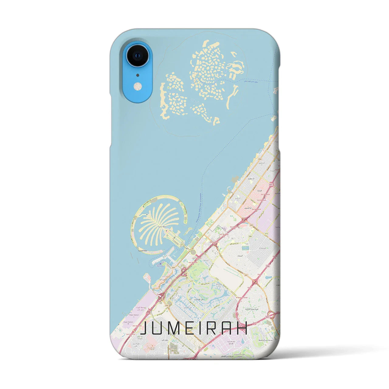 【ジュメイラ(アラブ首長国連邦)】地図柄iPhoneケース(バックカバータイプ)