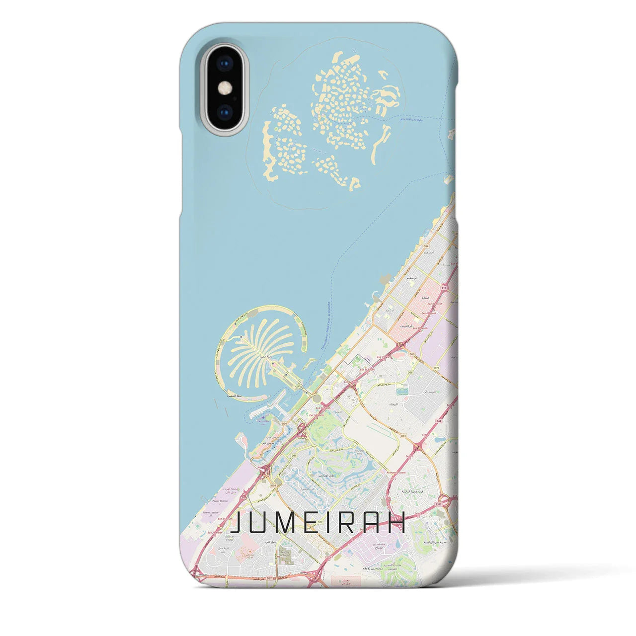 【ジュメイラ(アラブ首長国連邦)】地図柄iPhoneケース(バックカバータイプ)