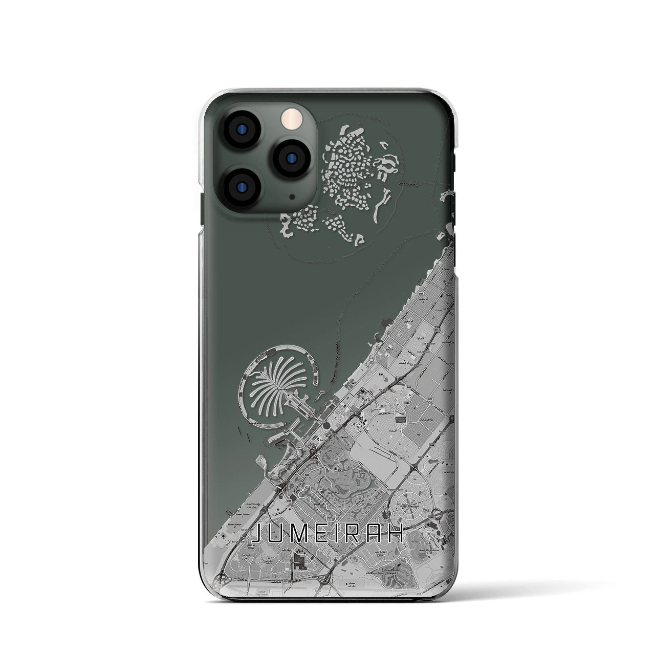 【ジュメイラ(アラブ首長国連邦)】地図柄iPhoneケース(クリアタイプ)