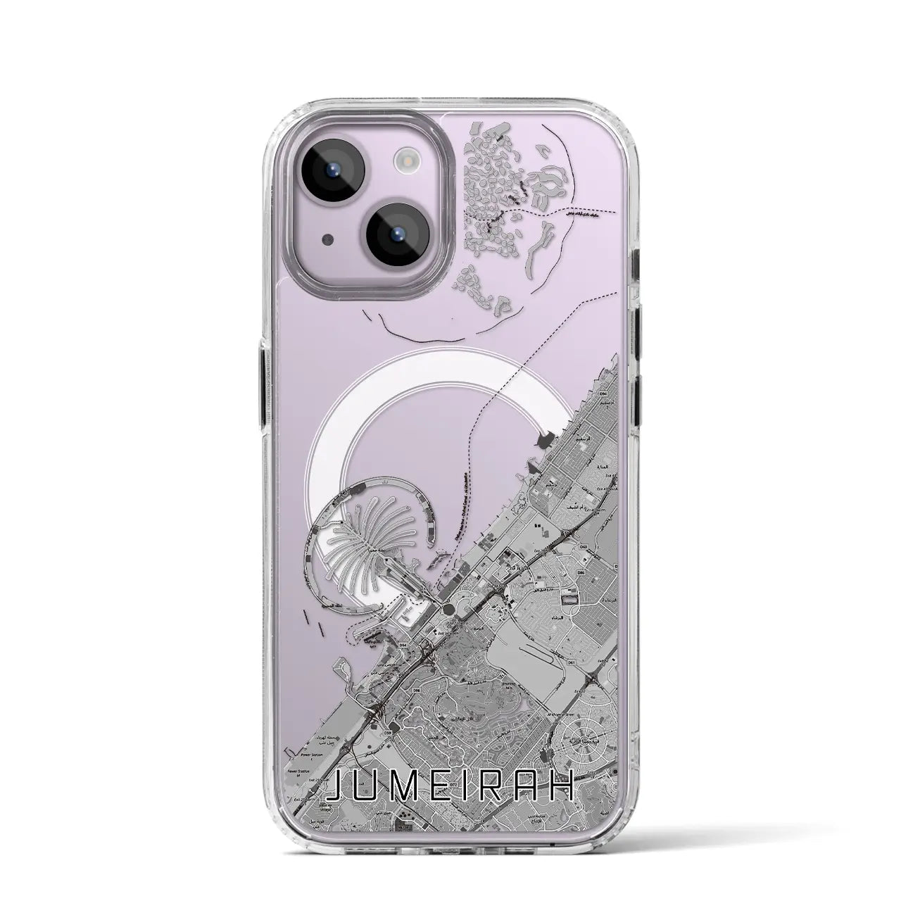 【ジュメイラ(アラブ首長国連邦)】地図柄iPhoneケース(MagSafeタイプ)