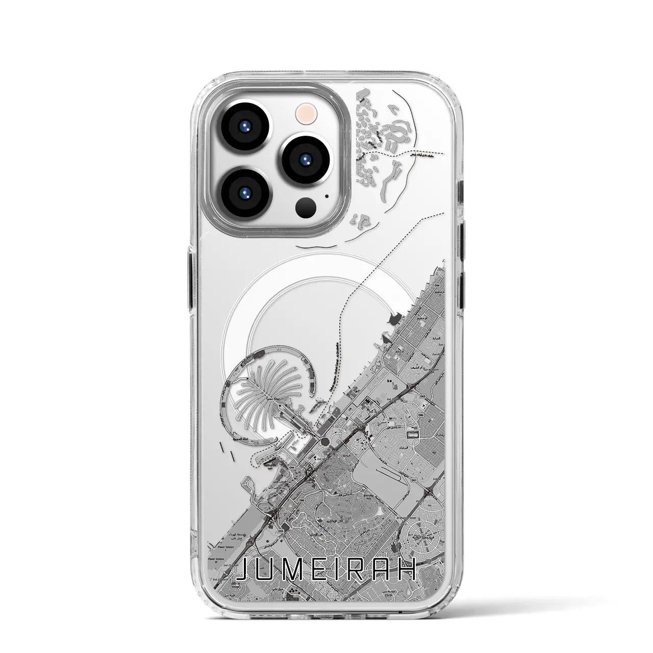 【ジュメイラ(アラブ首長国連邦)】地図柄iPhoneケース(MagSafeタイプ)