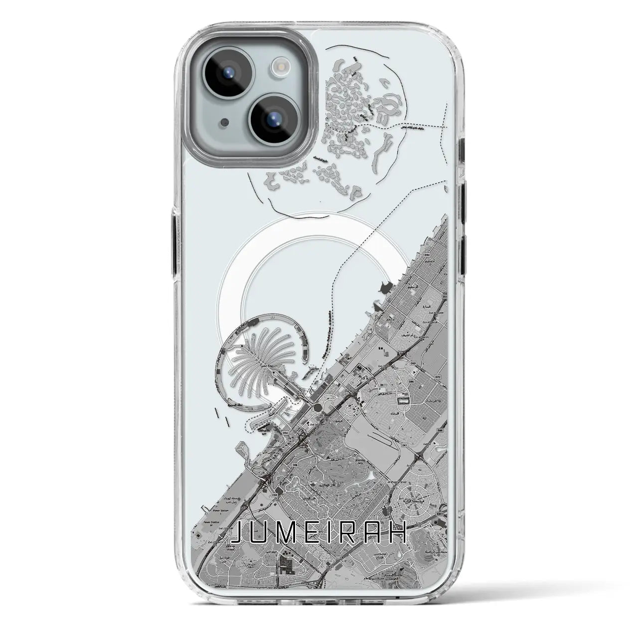 【ジュメイラ(アラブ首長国連邦)】地図柄iPhoneケース(MagSafeタイプ)