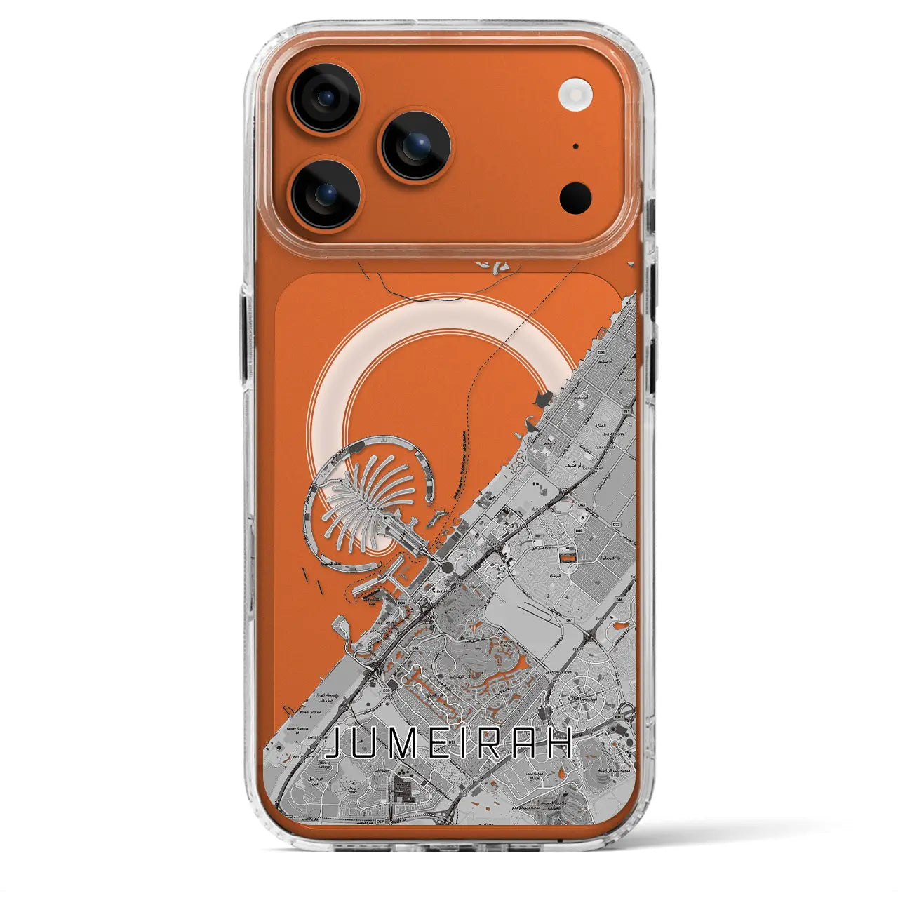 【ジュメイラ(アラブ首長国連邦)】地図柄iPhoneケース(MagSafeタイプ)