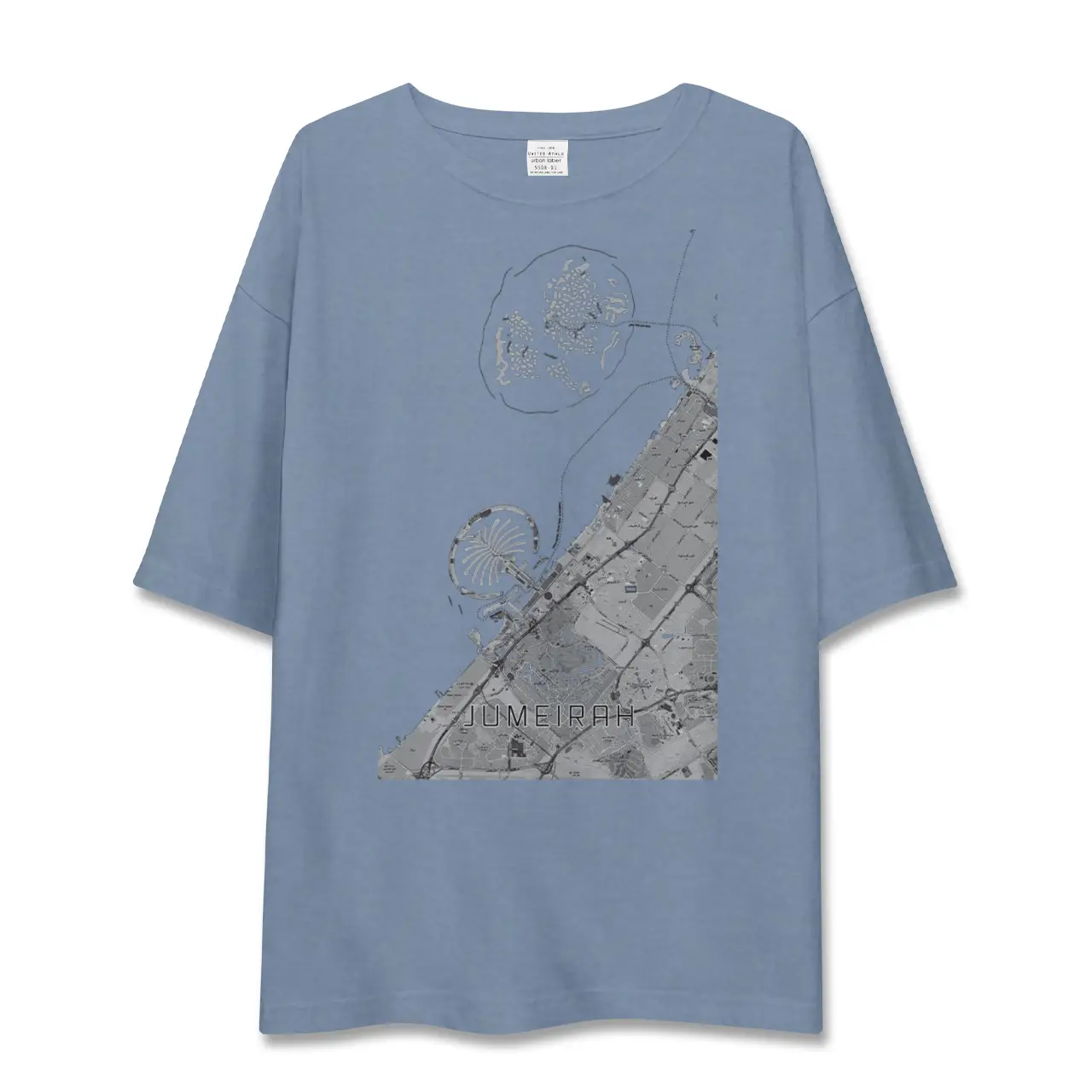 【ジュメイラ(アラブ首長国連邦)】地図柄ビッグシルエットTシャツ
