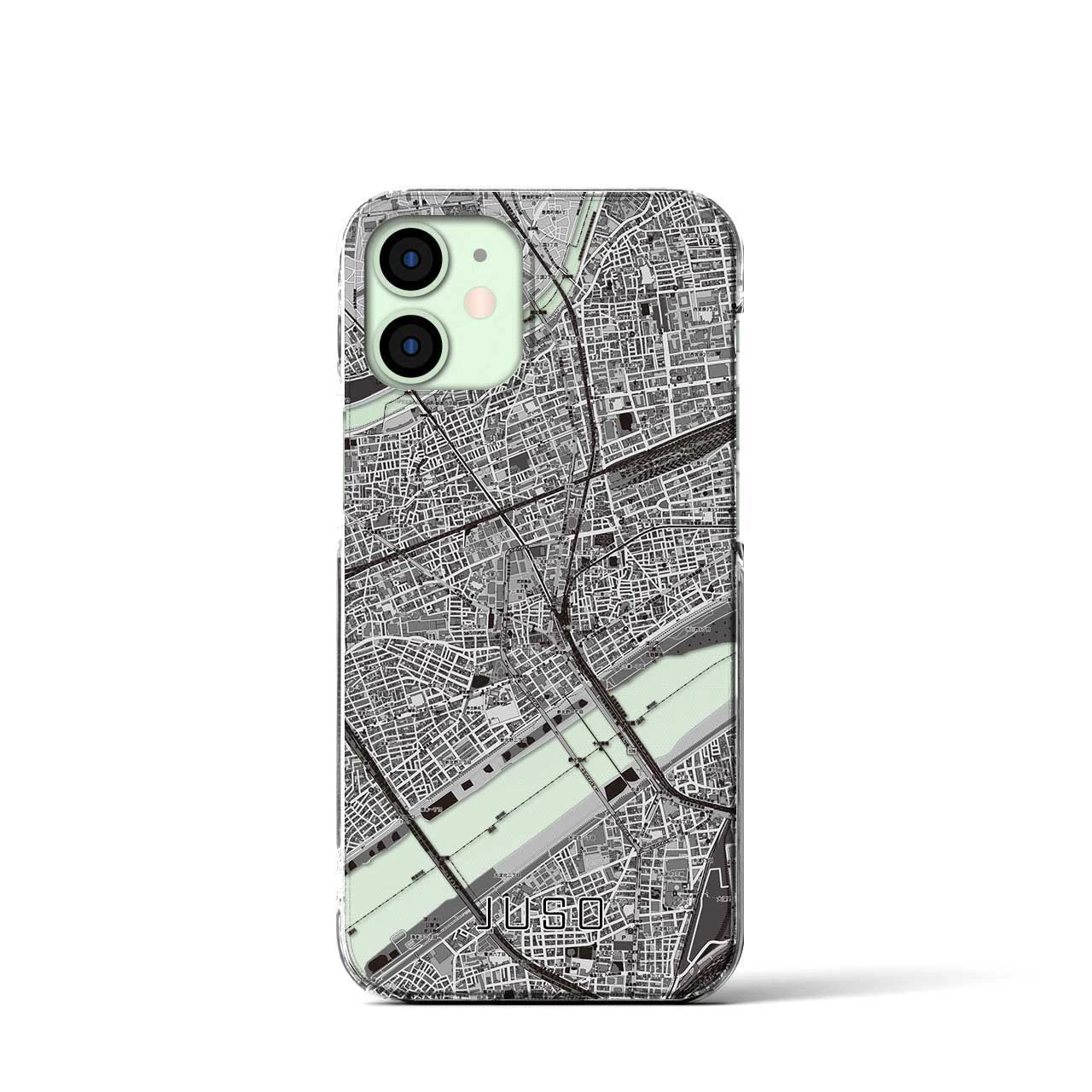 【十三(大阪府)】地図柄iPhoneケース(クリアタイプ)