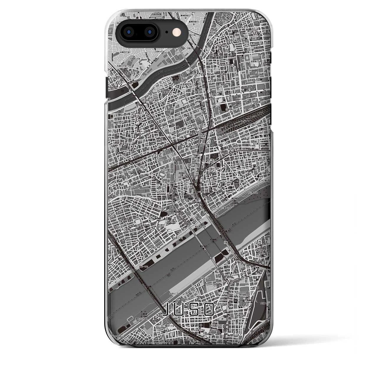 【十三(大阪府)】地図柄iPhoneケース(クリアタイプ)