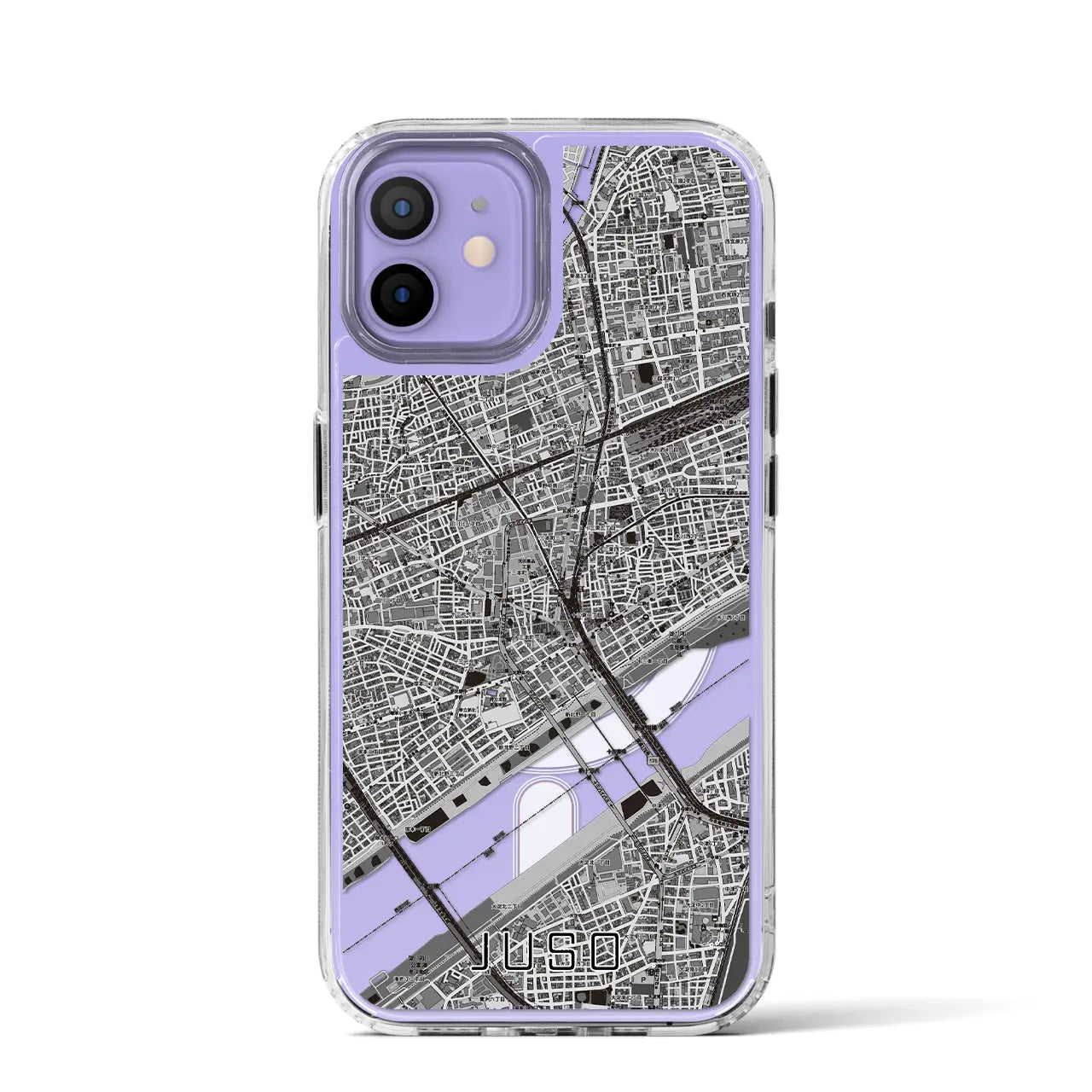 【十三(大阪府)】地図柄iPhoneケース(MagSafeタイプ)