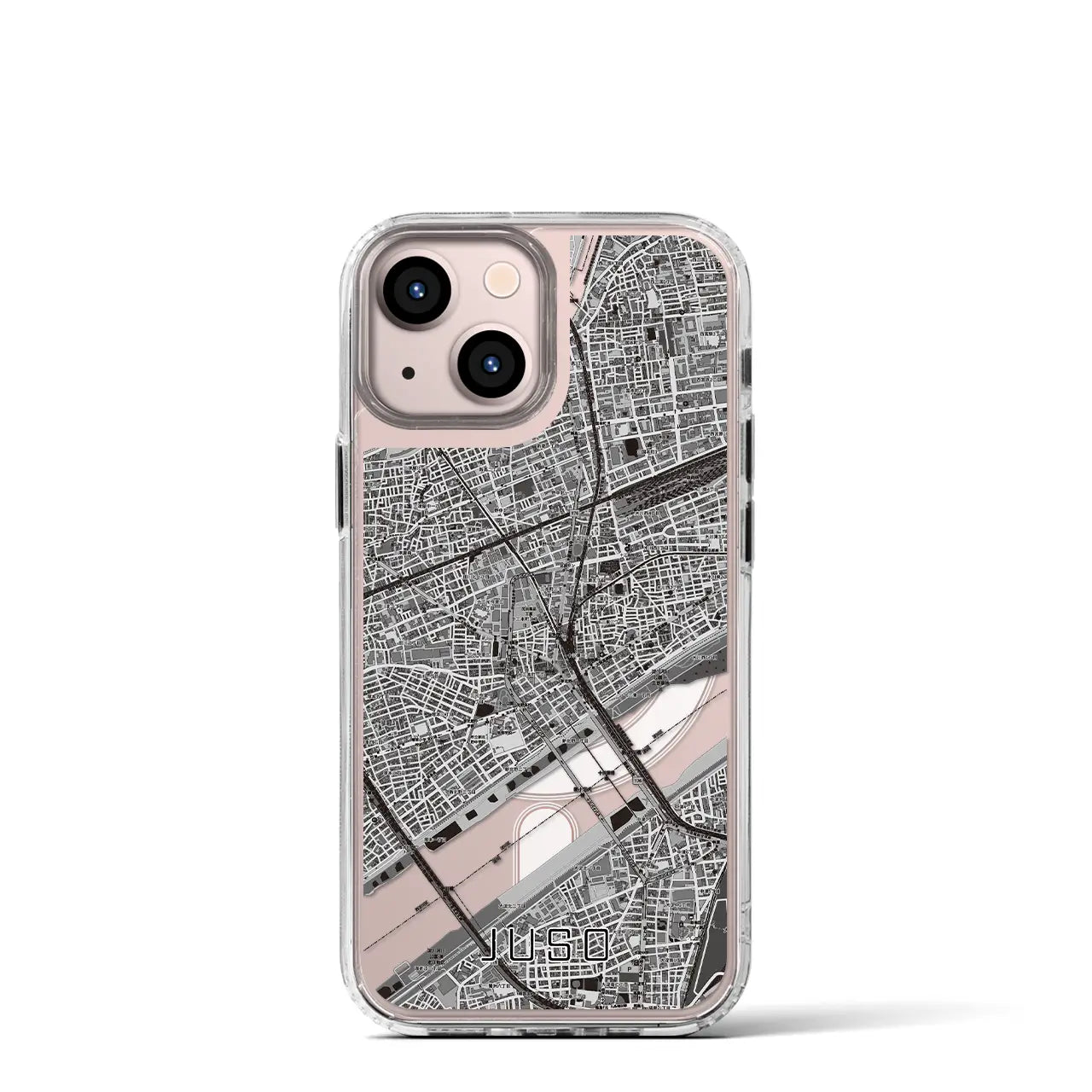 【十三(大阪府)】地図柄iPhoneケース(MagSafeタイプ)