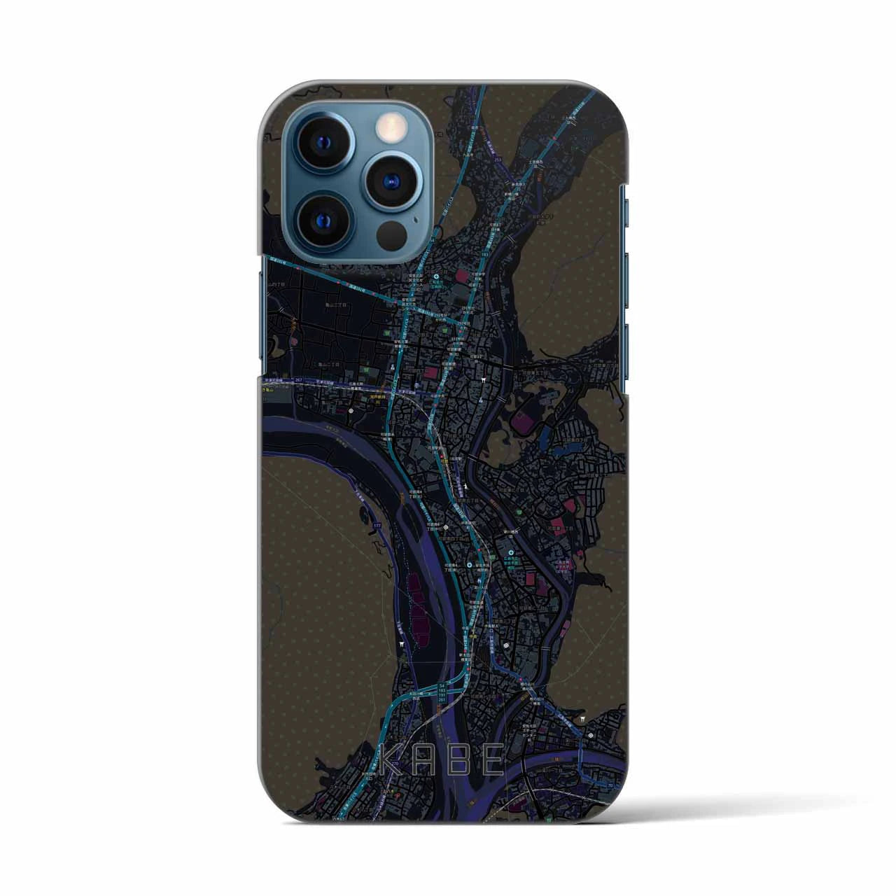 【可部(広島県)】地図柄iPhoneケース(バックカバータイプ)