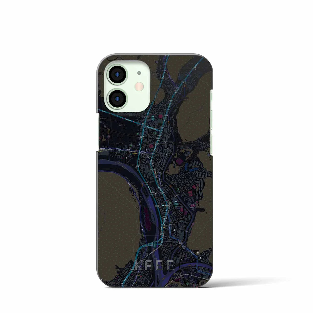 【可部(広島県)】地図柄iPhoneケース(バックカバータイプ)