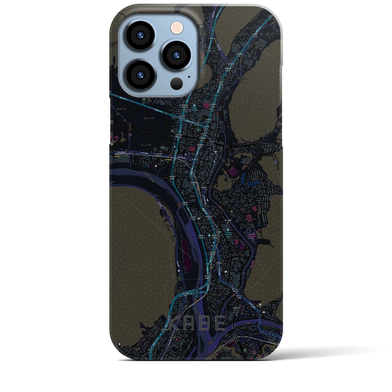 【可部(広島県)】地図柄iPhoneケース(バックカバータイプ)