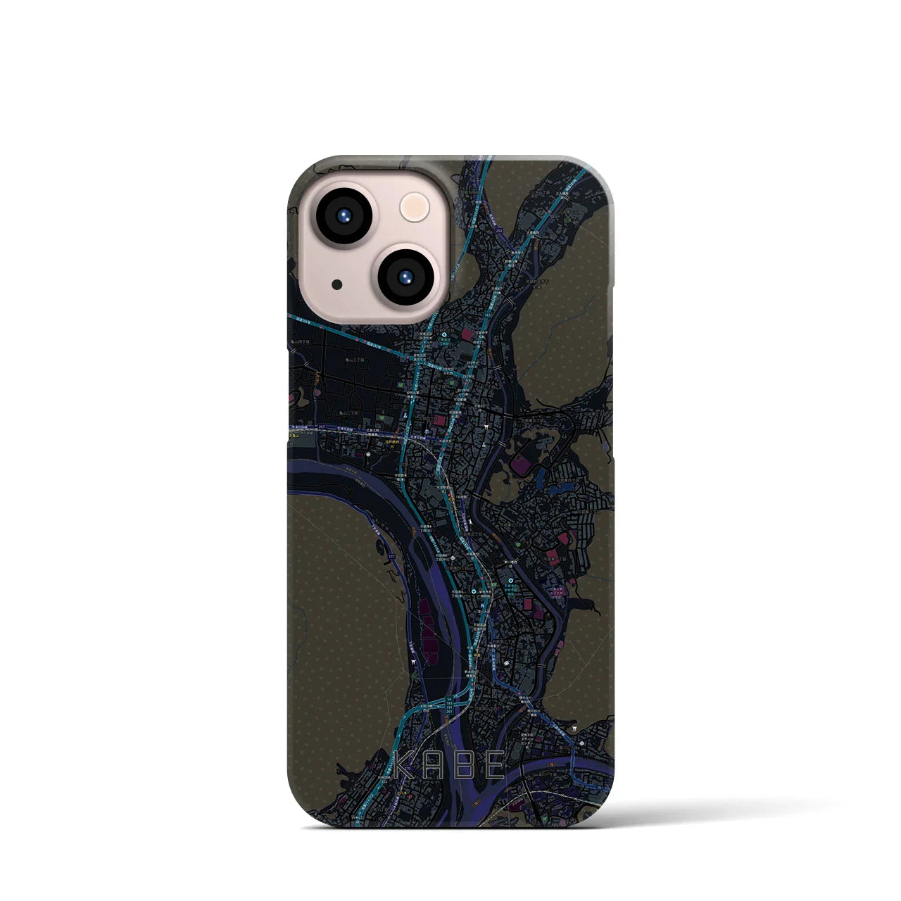 【可部(広島県)】地図柄iPhoneケース(バックカバータイプ)