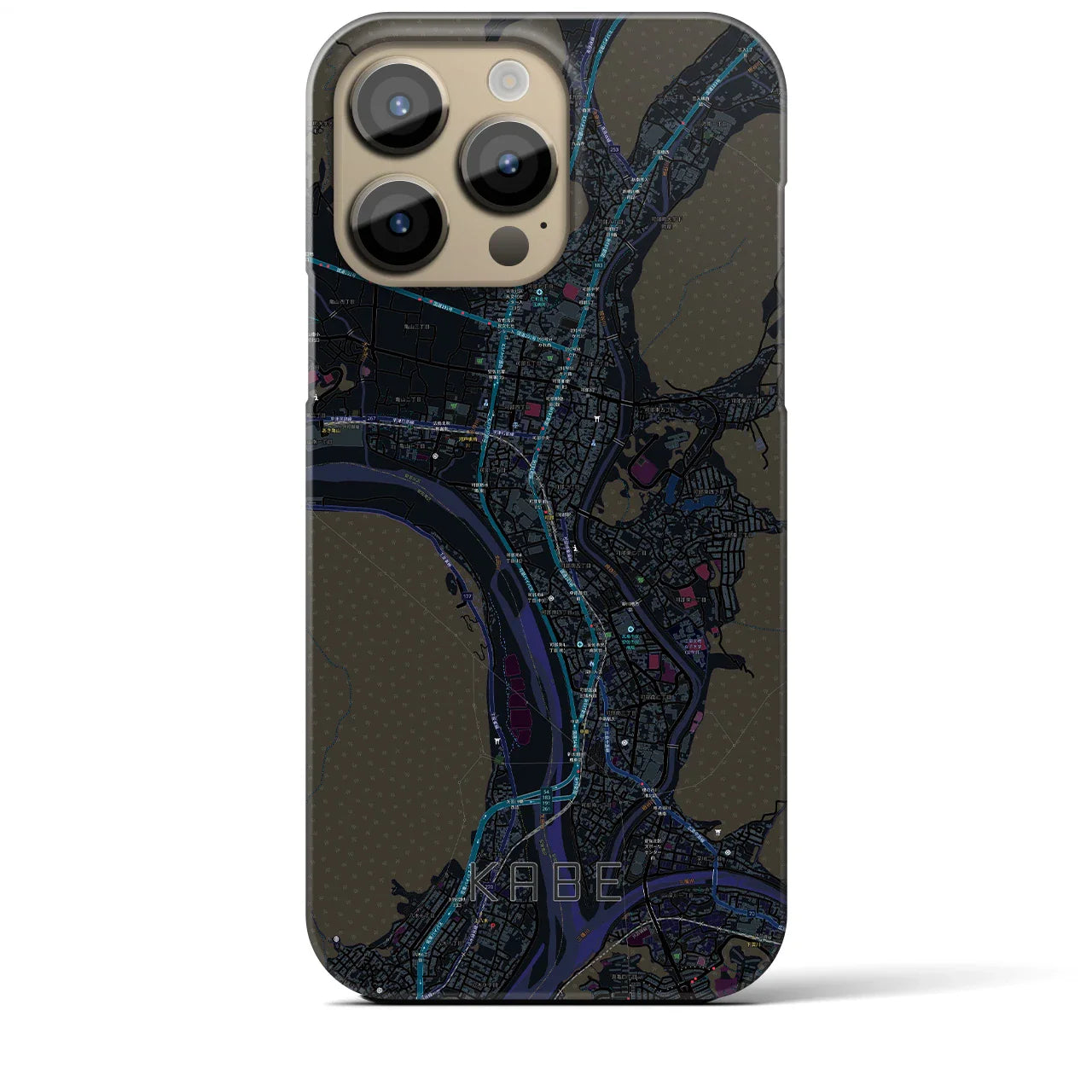 【可部(広島県)】地図柄iPhoneケース(バックカバータイプ)