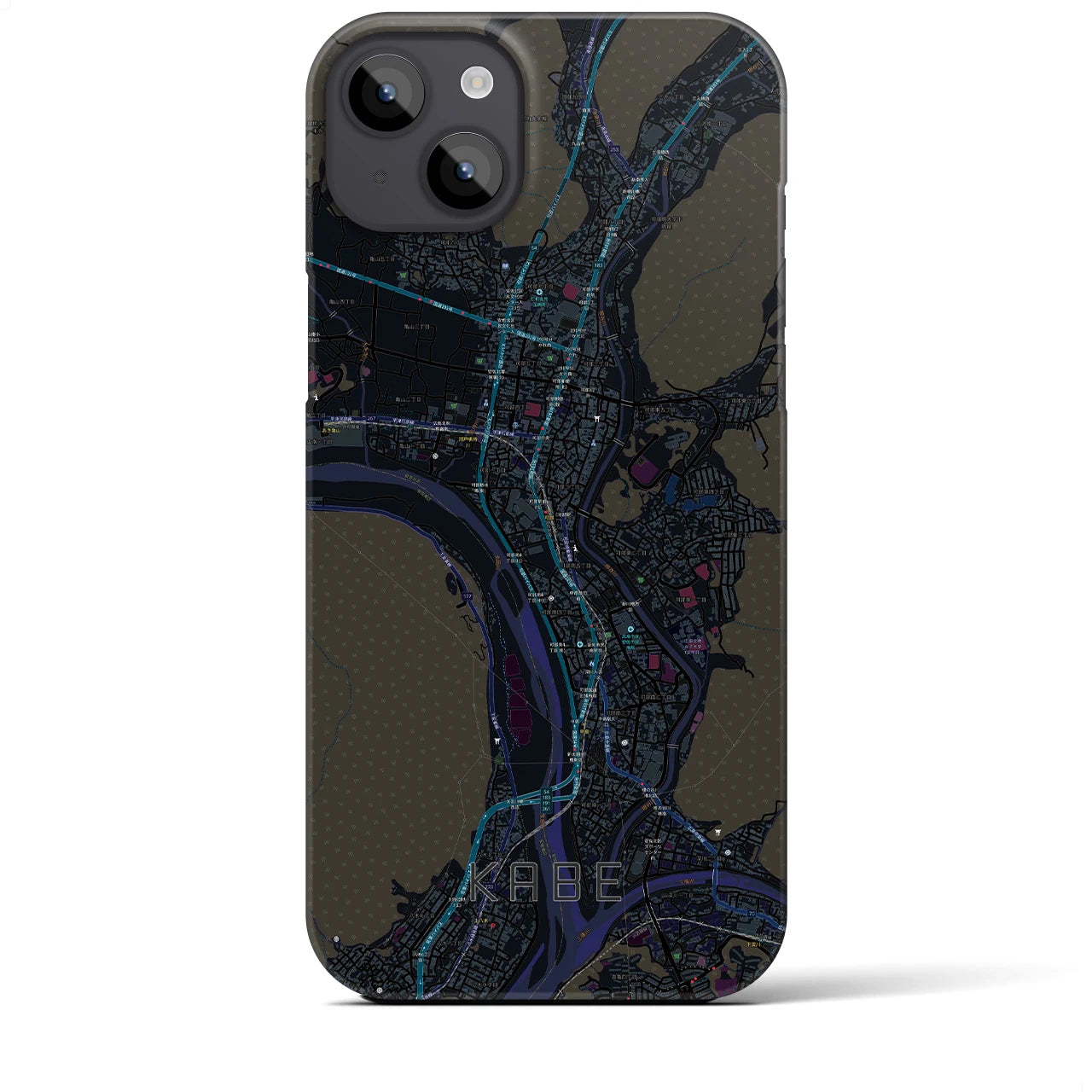 【可部(広島県)】地図柄iPhoneケース(バックカバータイプ)