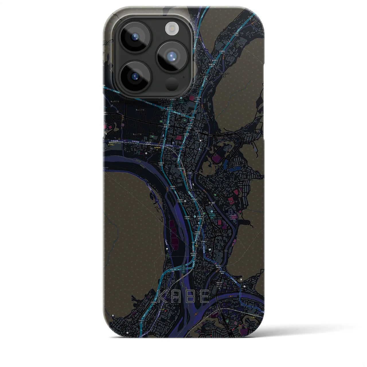 【可部(広島県)】地図柄iPhoneケース(バックカバータイプ)