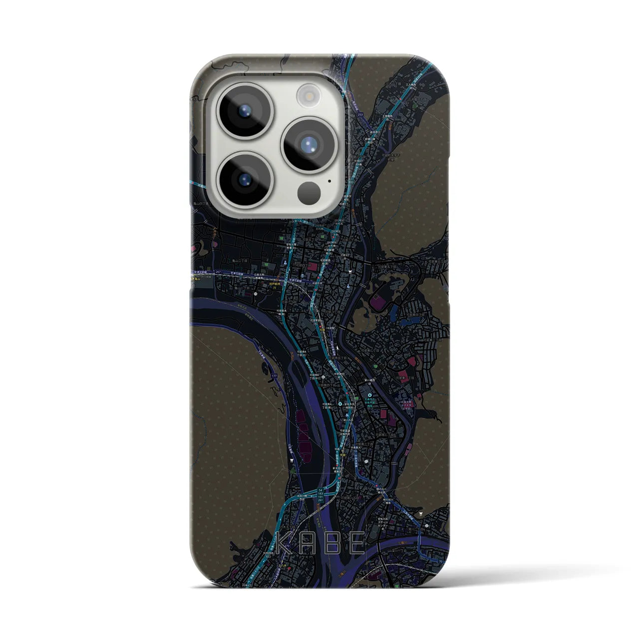 【可部(広島県)】地図柄iPhoneケース(バックカバータイプ)