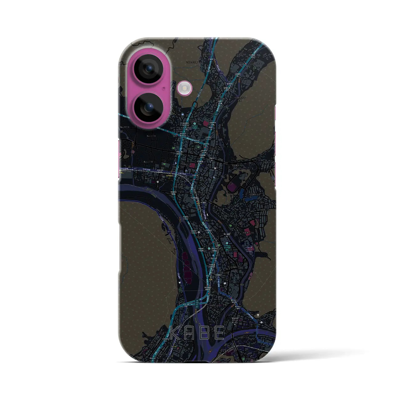 【可部(広島県)】地図柄iPhoneケース(バックカバータイプ)