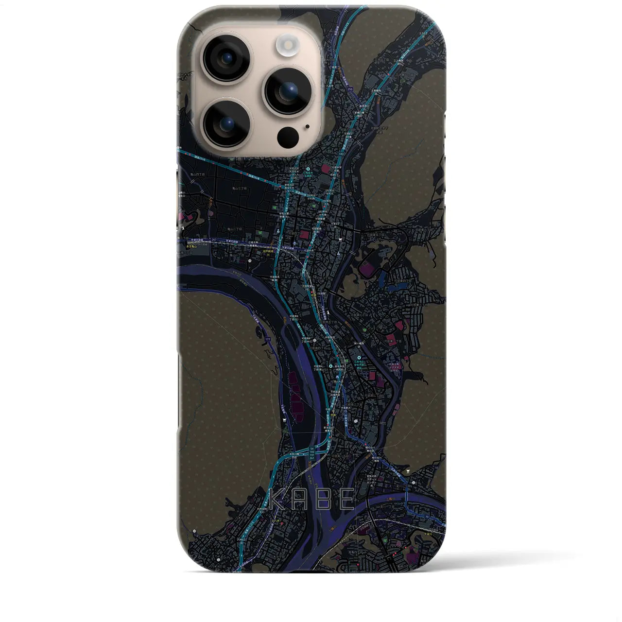【可部(広島県)】地図柄iPhoneケース(バックカバータイプ)
