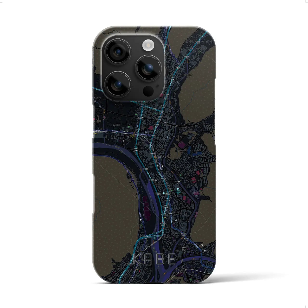 【可部(広島県)】地図柄iPhoneケース(バックカバータイプ)