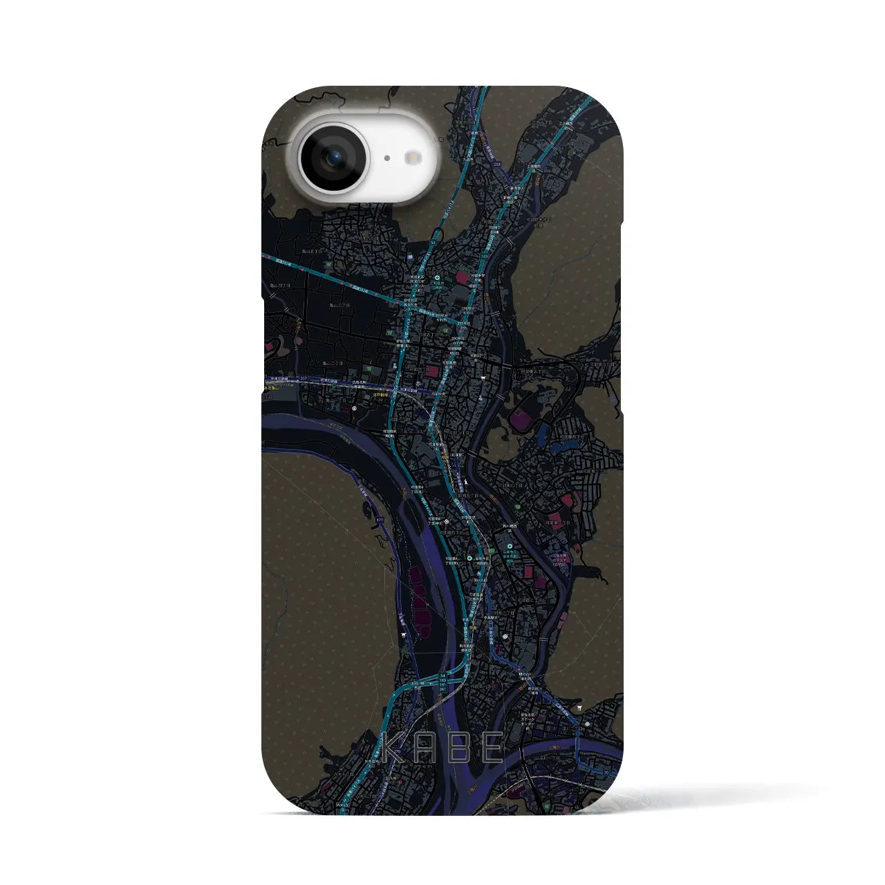 【可部(広島県)】地図柄iPhoneケース(バックカバータイプ)