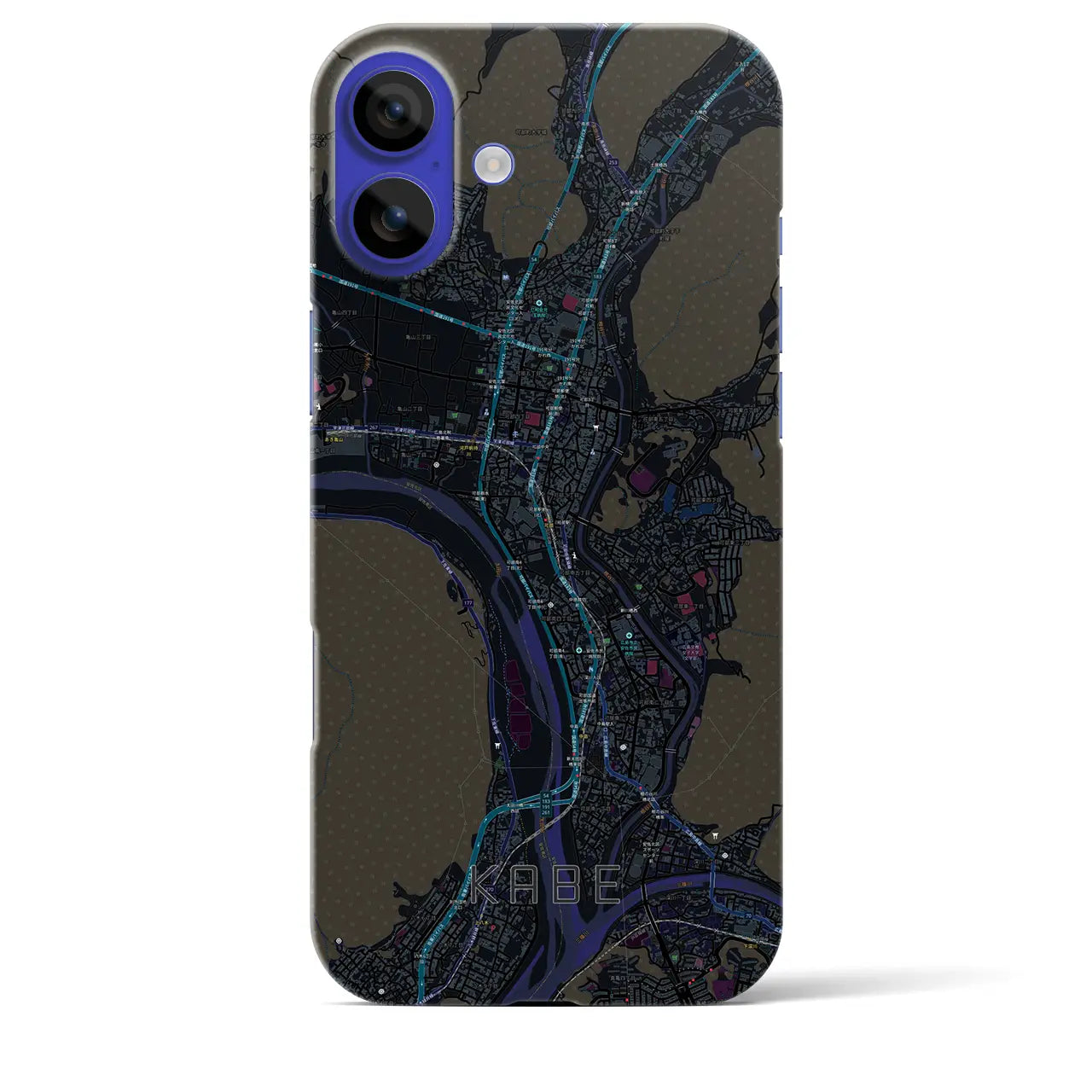 【可部(広島県)】地図柄iPhoneケース(バックカバータイプ)