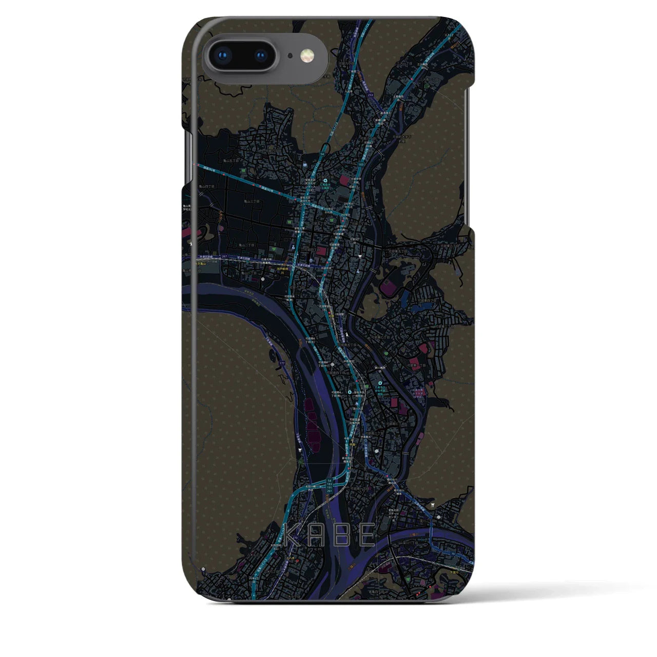 【可部(広島県)】地図柄iPhoneケース(バックカバータイプ)