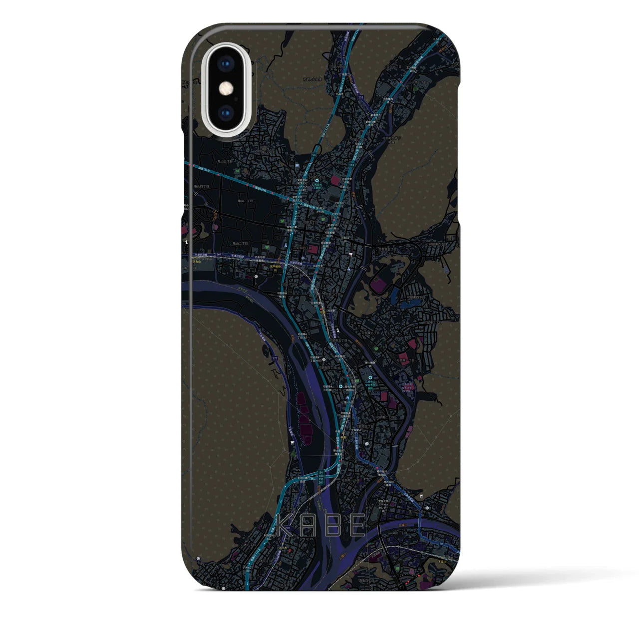 【可部(広島県)】地図柄iPhoneケース(バックカバータイプ)