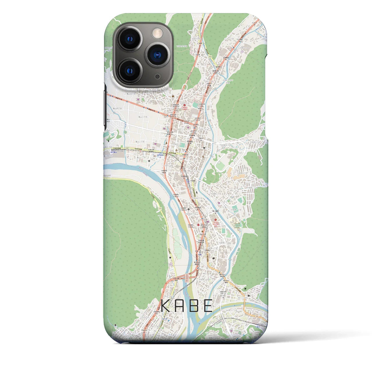 【可部(広島県)】地図柄iPhoneケース(バックカバータイプ)