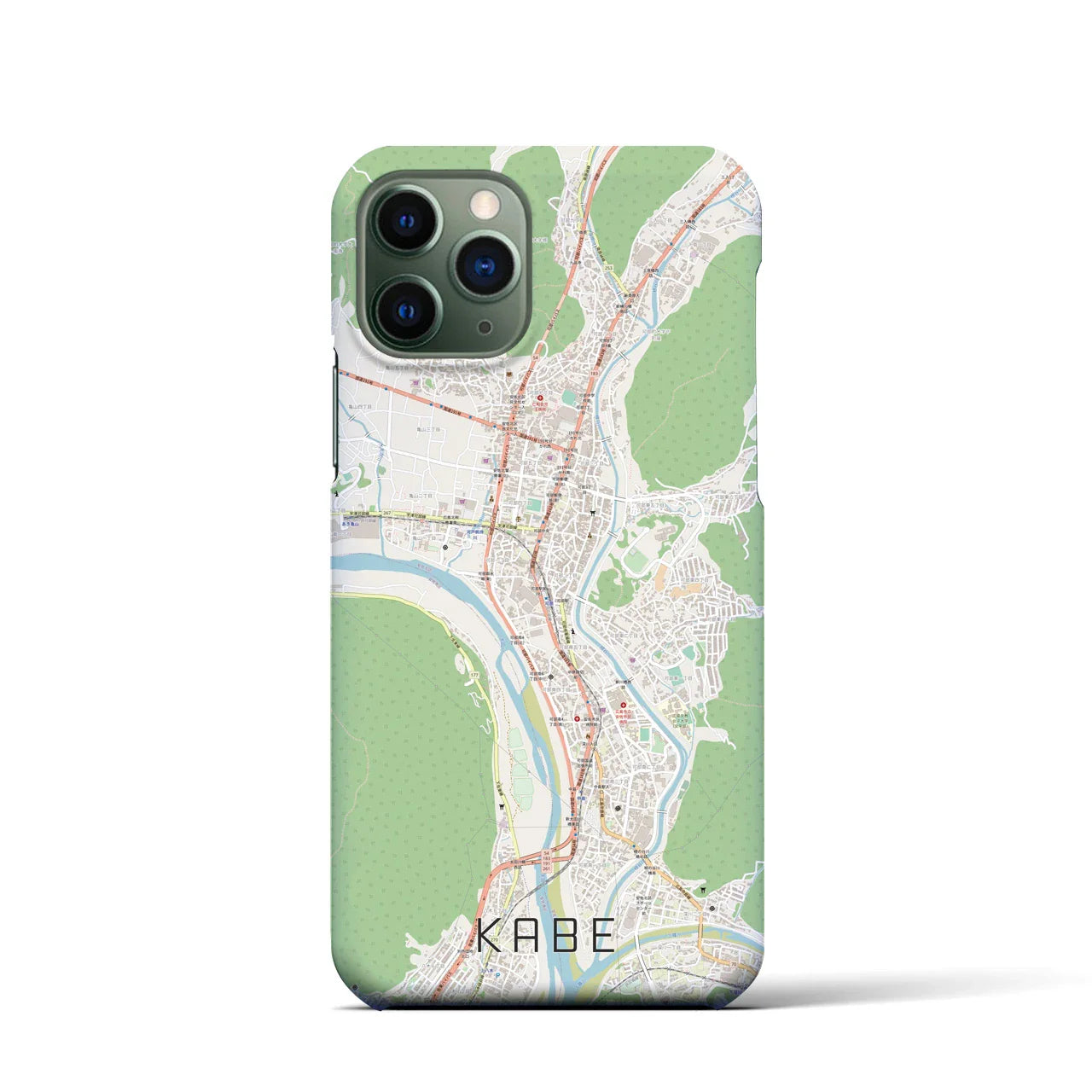 【可部(広島県)】地図柄iPhoneケース(バックカバータイプ)