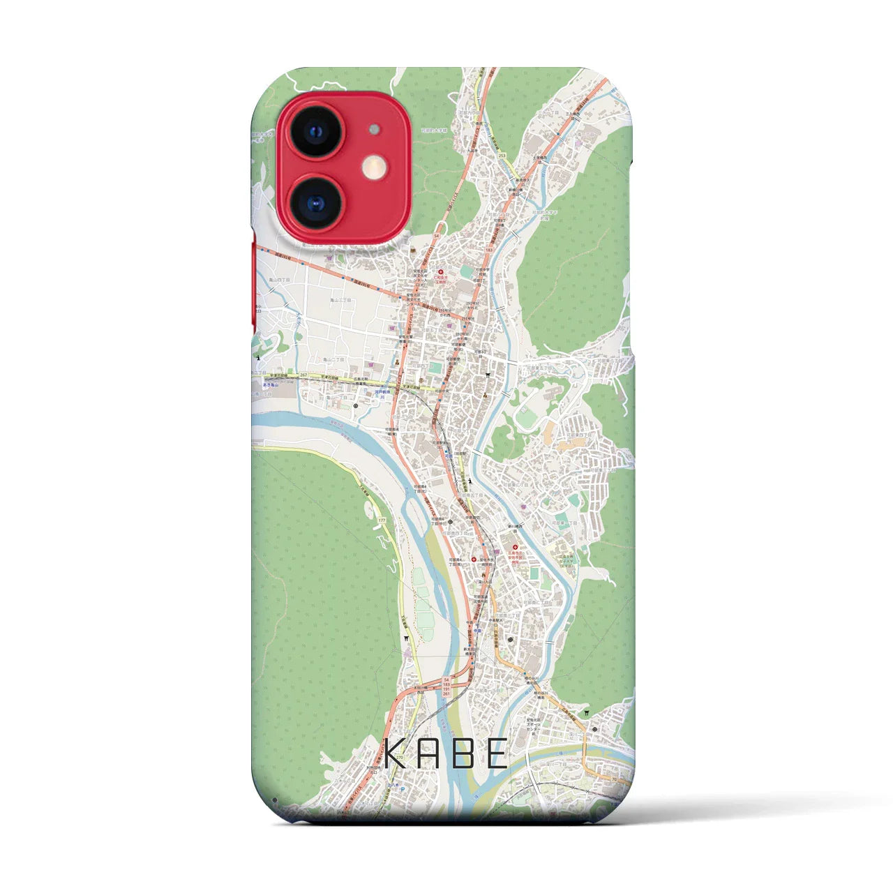 【可部(広島県)】地図柄iPhoneケース(バックカバータイプ)