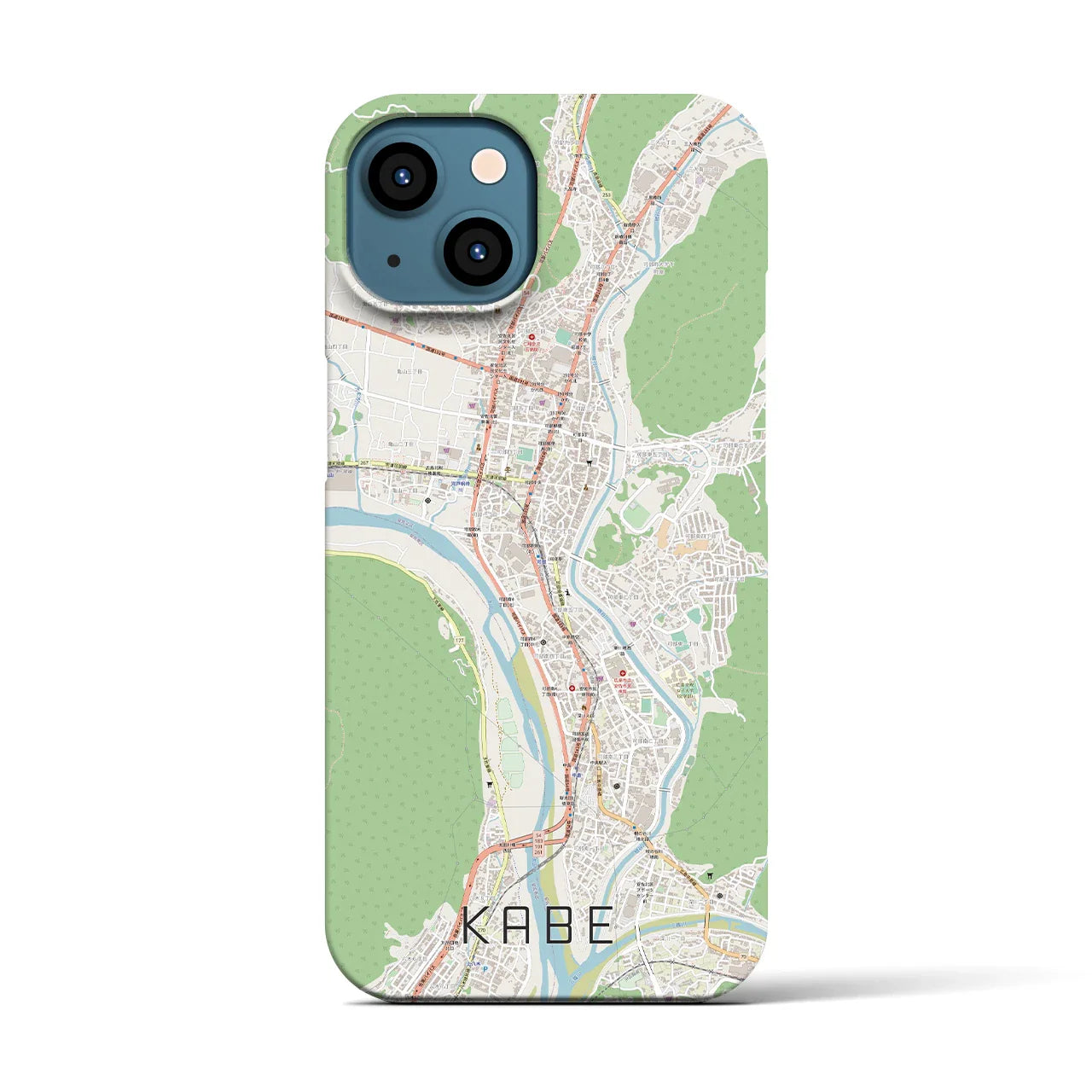 【可部(広島県)】地図柄iPhoneケース(バックカバータイプ)