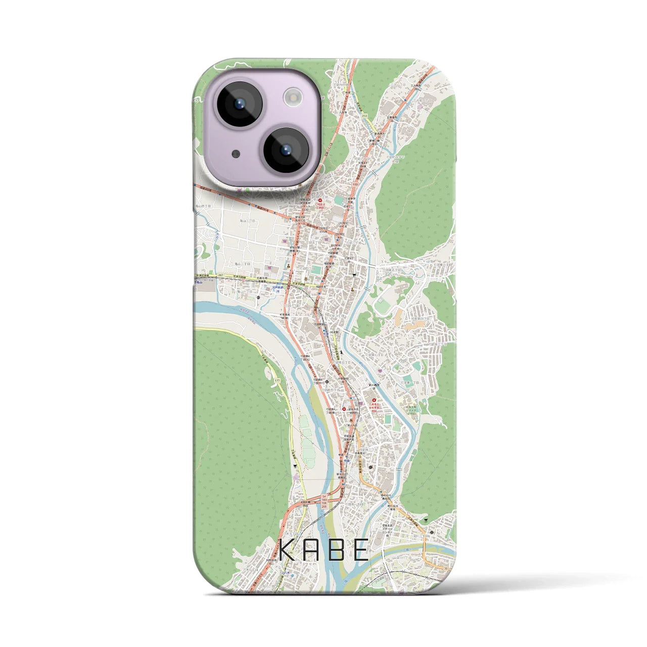 【可部(広島県)】地図柄iPhoneケース(バックカバータイプ)