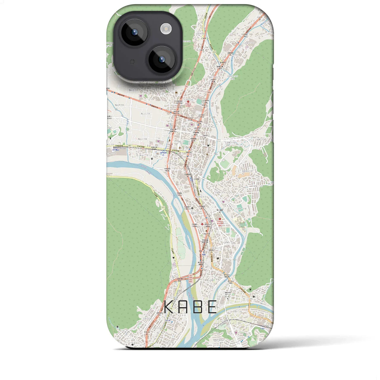 【可部(広島県)】地図柄iPhoneケース(バックカバータイプ)