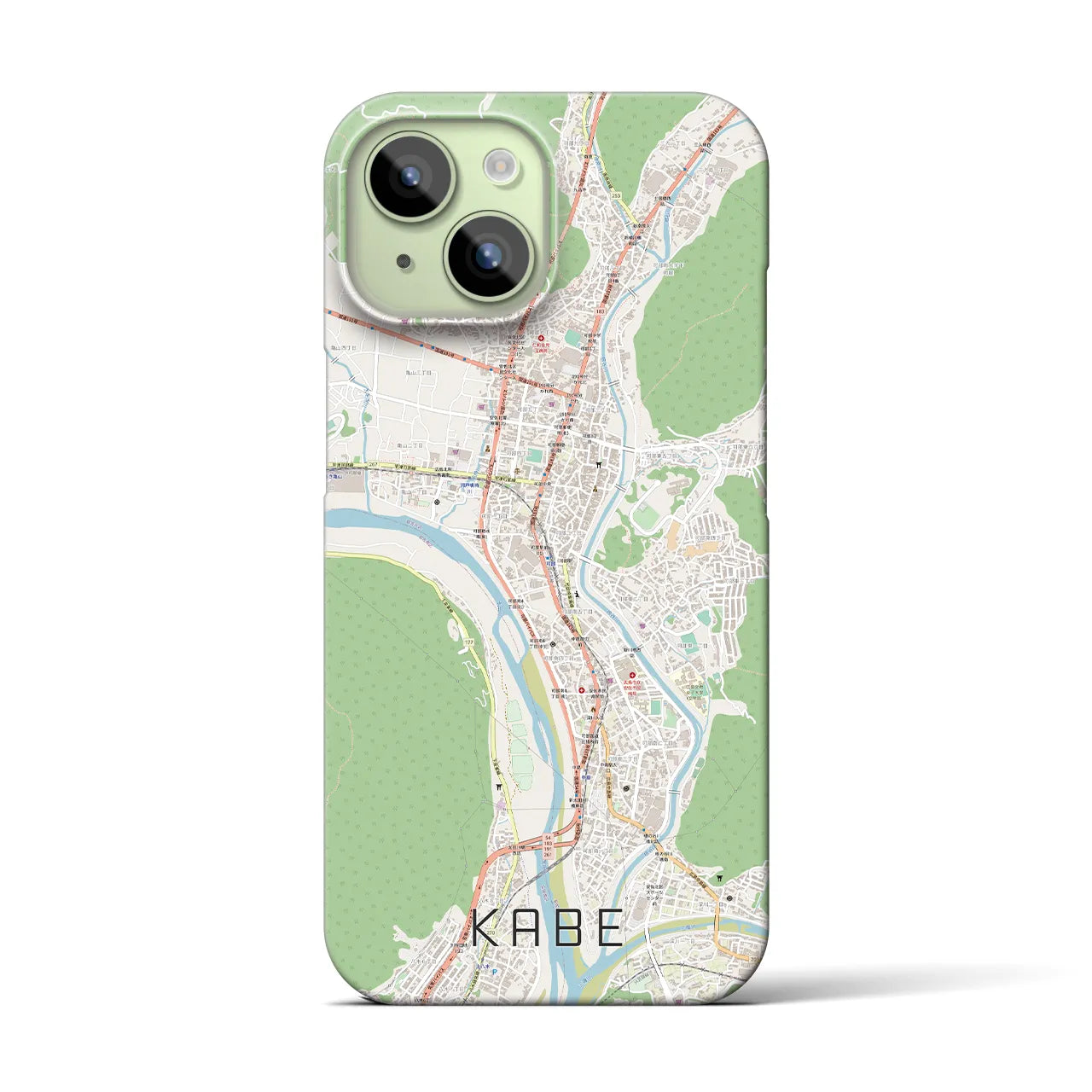 【可部(広島県)】地図柄iPhoneケース(バックカバータイプ)