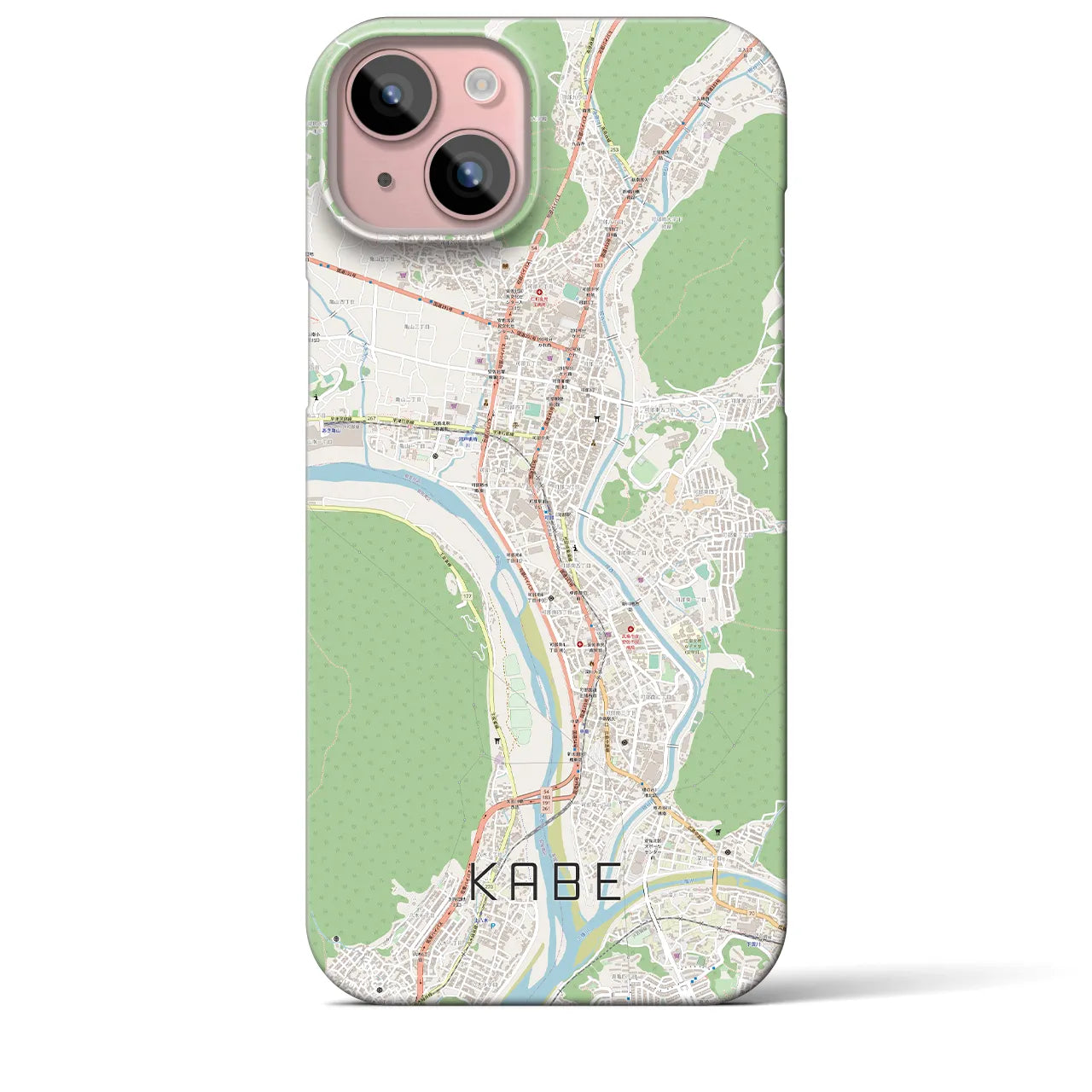 【可部(広島県)】地図柄iPhoneケース(バックカバータイプ)