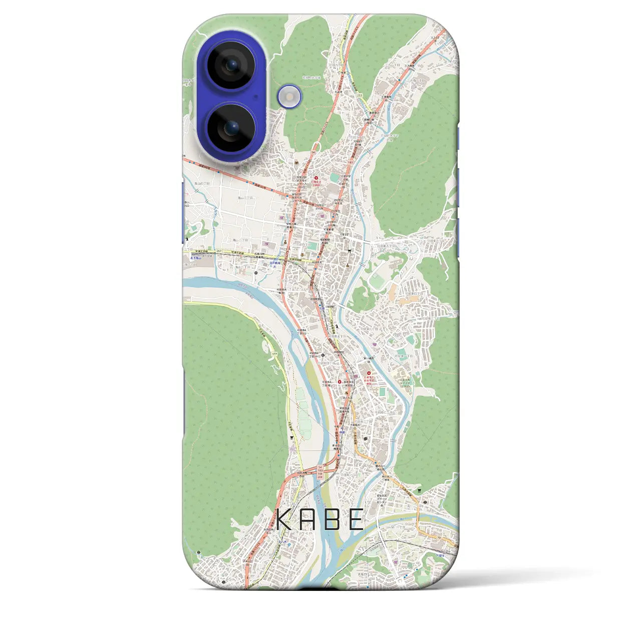 【可部(広島県)】地図柄iPhoneケース(バックカバータイプ)ナチュラル・iPhone 16 Pro Max 用