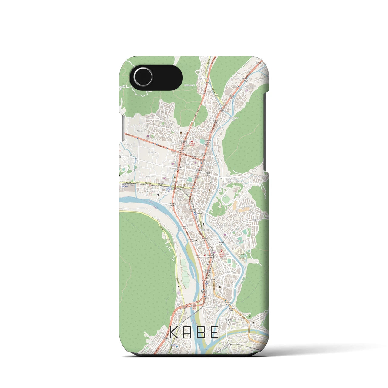 【可部(広島県)】地図柄iPhoneケース(バックカバータイプ)