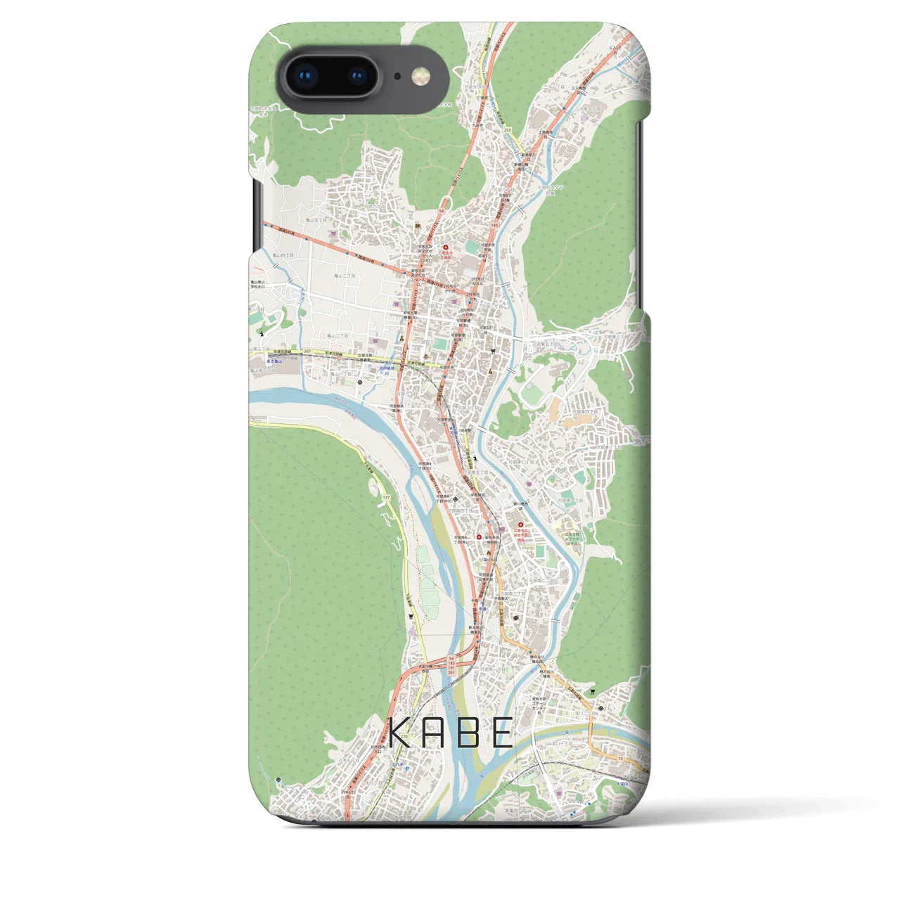 【可部(広島県)】地図柄iPhoneケース(バックカバータイプ)