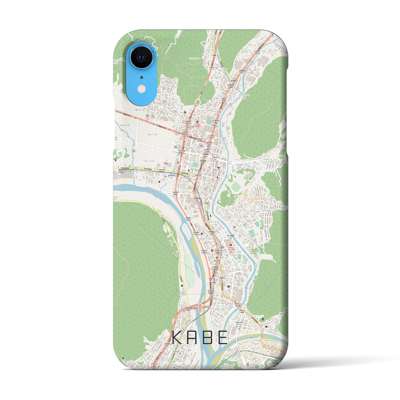 【可部(広島県)】地図柄iPhoneケース(バックカバータイプ)
