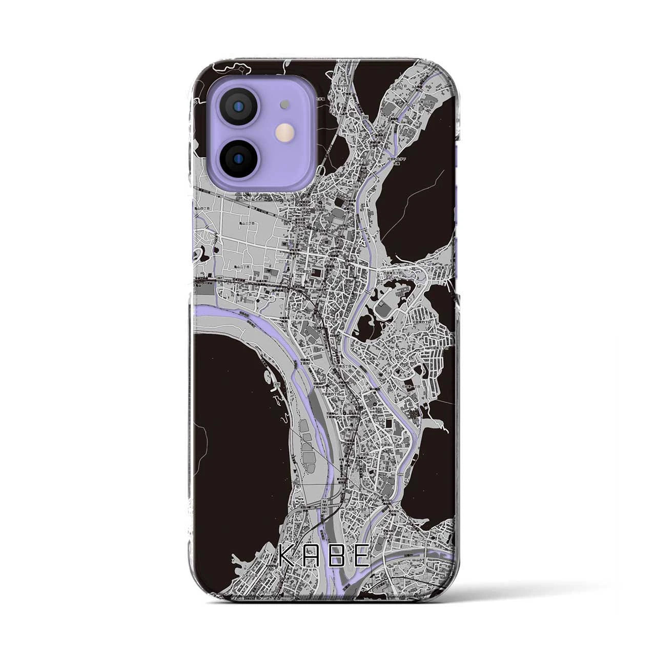 【可部(広島県)】地図柄iPhoneケース(クリアタイプ)