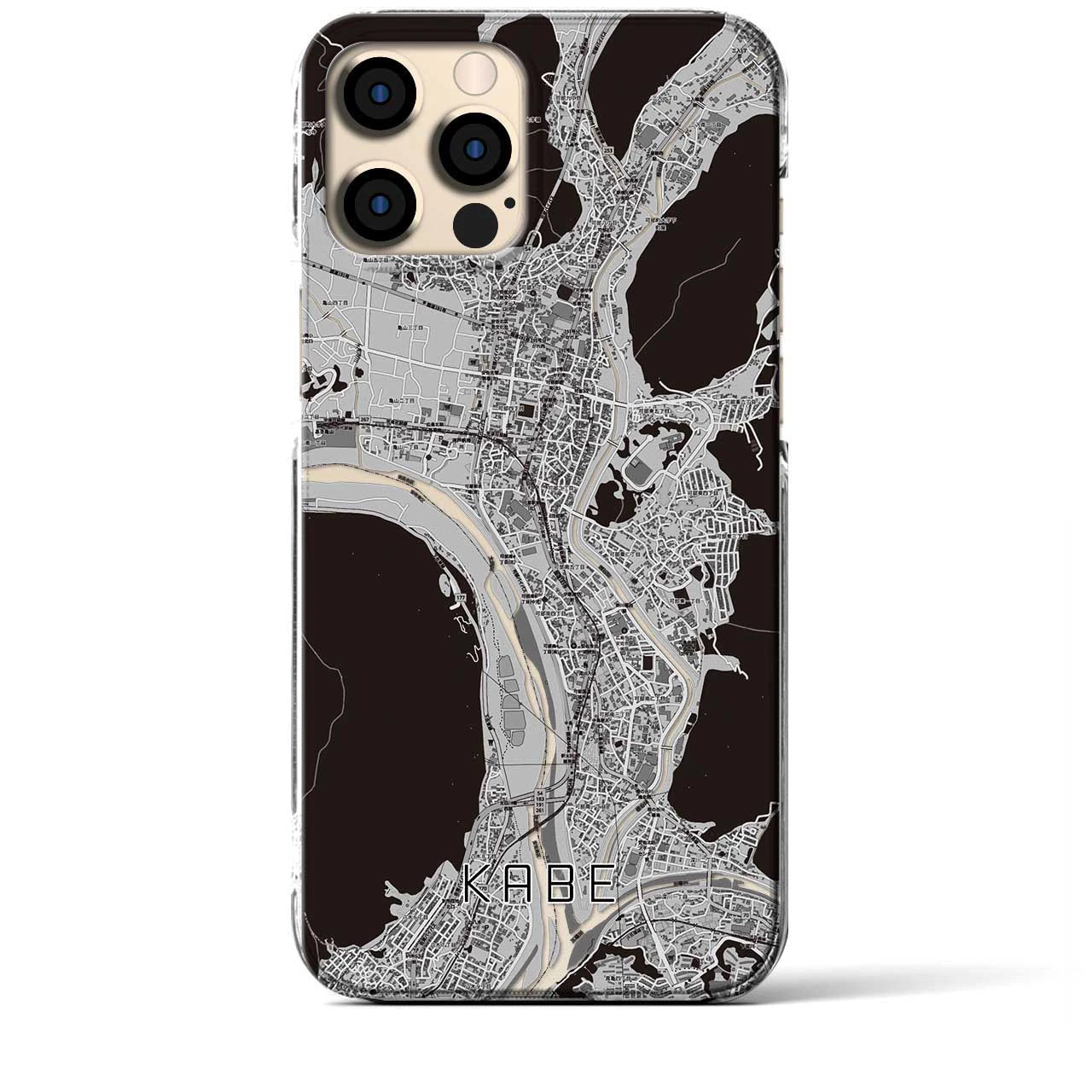 【可部(広島県)】地図柄iPhoneケース(クリアタイプ)