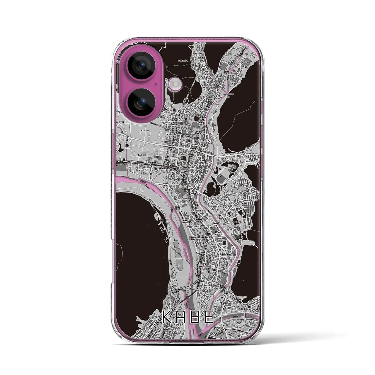 【可部(広島県)】地図柄iPhoneケース(クリアタイプ)