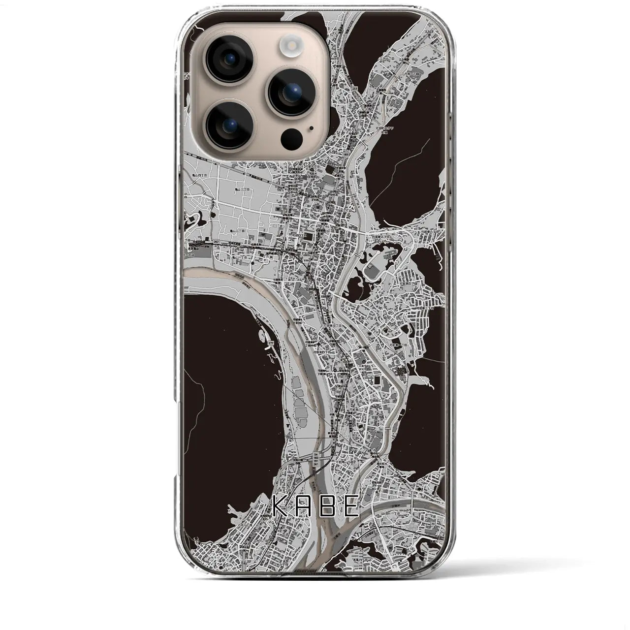 【可部(広島県)】地図柄iPhoneケース(クリアタイプ)